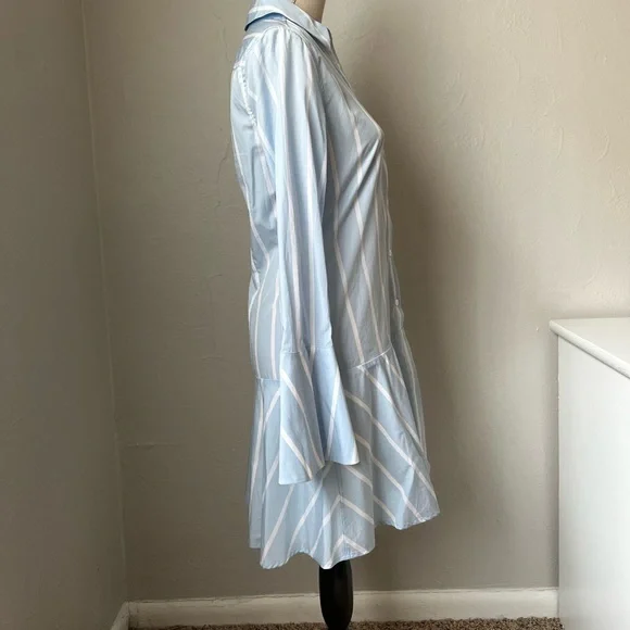 NWT Equipment Striped blue and white drop waist shirt dress size S - Picture 8 of 16